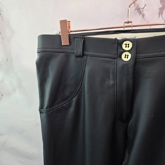 Freddy Pant Womens 8 Medium Black WR UP Booty Lifting Legging Skinny Leather - Picture 2 of 13
